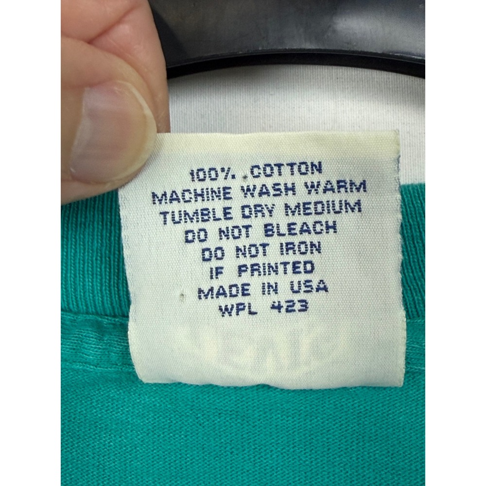 Levi's Men 100% Cotton T-Shirt XL Teal Button Your‎ Fly Vintage 1991 Graphic Tee - Picture 6 of 10
